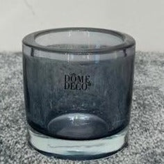 Dome Deco Theelichthouder blauw glas