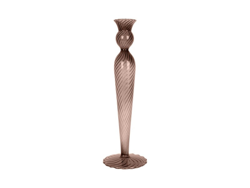 Present Time Kandelaar Swirl Large Chocolade bruin